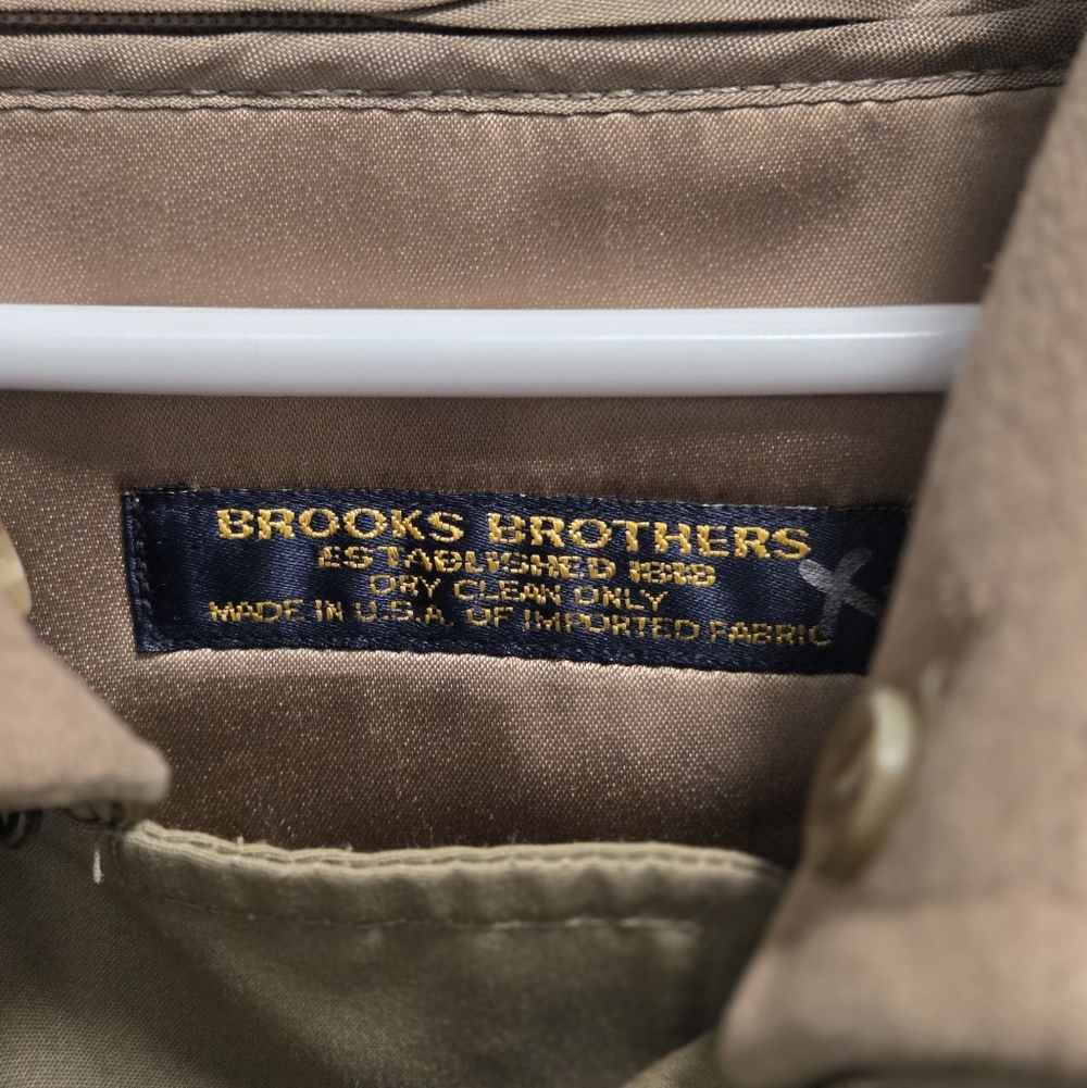 Vintage Late 80s-Early 90s Brooks Brothers Trench Coat w/ Zip In Wool Liner - Picture 3 of 11